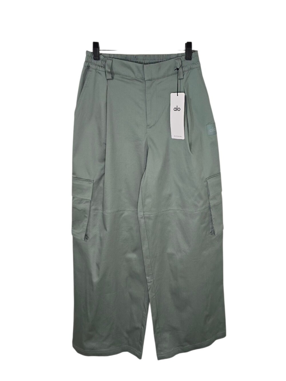 Alo Yoga High-Waist Night Out Cargo Trouser Botanical Green Women's Small NWT - Picture 3 of 15